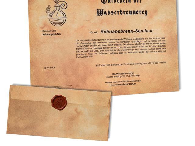 Gutschein Schnapsbrenn-Seminar